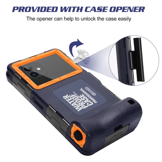UrbanX Professional [15m/50ft] Swimming Diving Surfing Snorkeling Photo Video Waterproof Protective Case Underwater Housing for Oppo Reno4  And all Phones Up to 6.9 Inch  with Lanyard