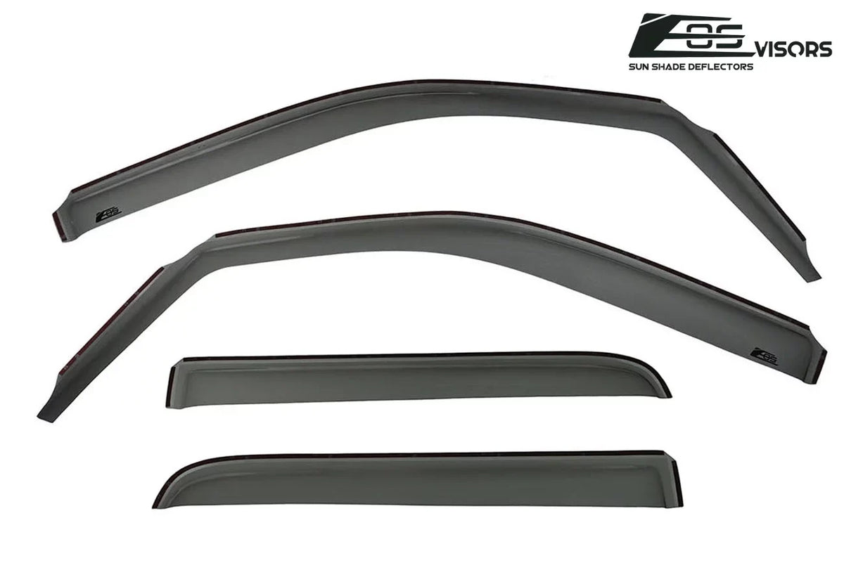 Extreme Online Store for 2009-2014 Ford -150 Crew Cab |  Visors in-Channel Style Smoke Tinted Side Vents Window Deflectors Rain Guards