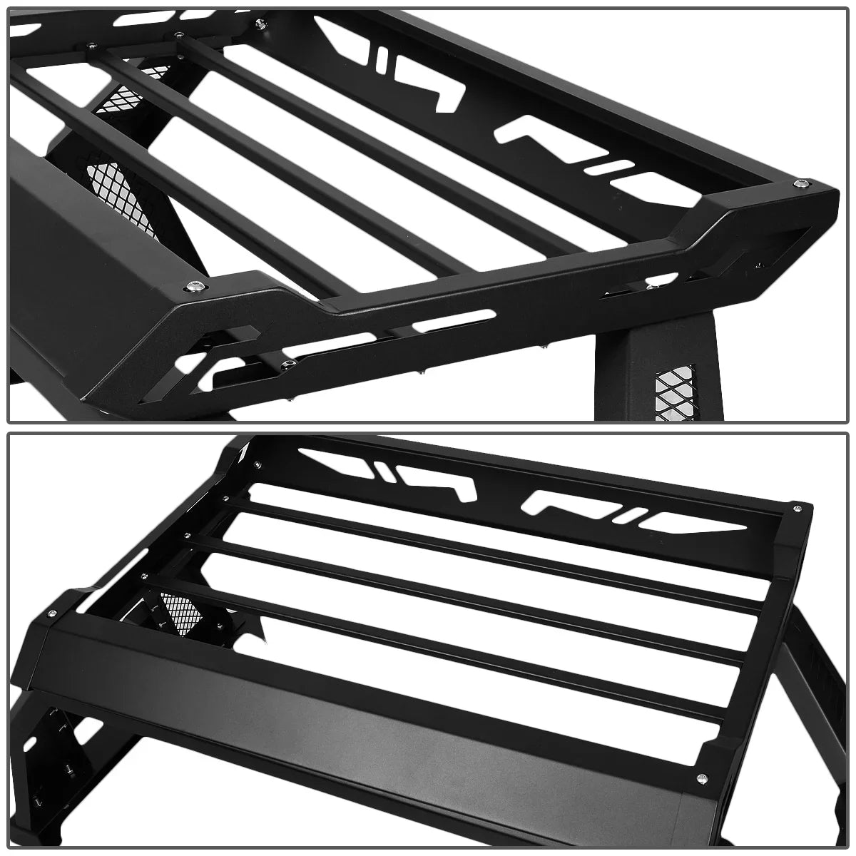 Motoring -006 For 2005 to 2020 Toyota Tacoma Square Style Offroad Truck Bed Roll Bar+Cargo Box