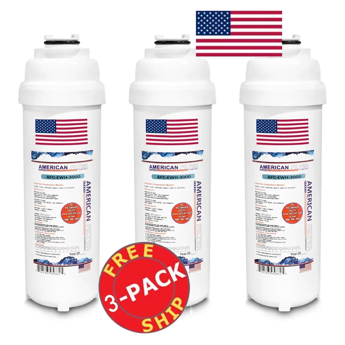 Brand , Water Filters , Model # --3000 , Compatible with WaterSentry®  - 3 Pack - Made in ...