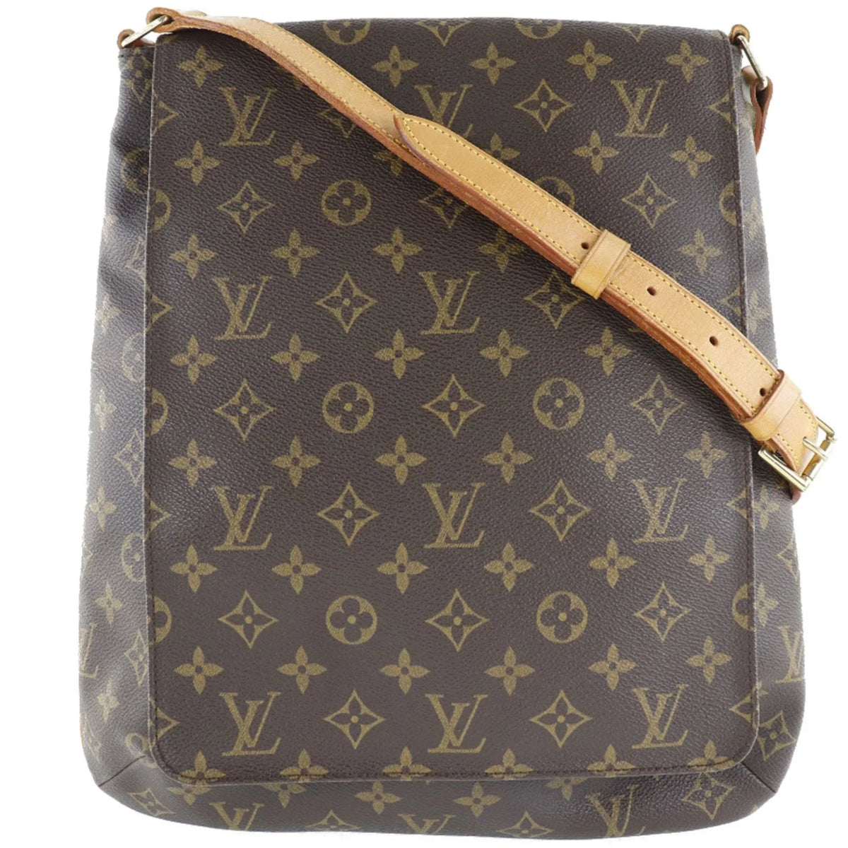 Pre-Owned   Louis Vuitton Musette  Monogram Canvas Brown  Women's Shoulder Bag (Fair)