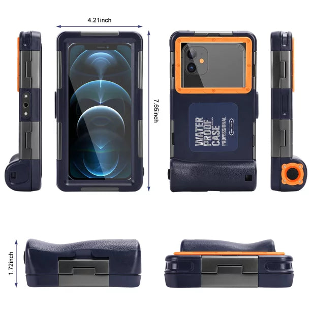 UrbanX Professional [15m/50ft] Swimming Diving Surfing Snorkeling Photo Video Waterproof Protective Case Underwater Housing for Lenovo  Note And all Phones Up to 6.9 Inch  with Lanyard