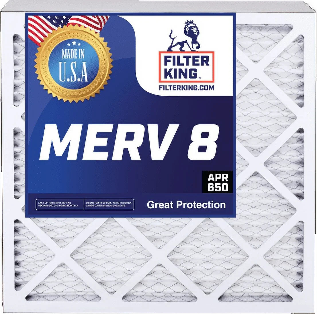 Filter King 14x28x0.5 Air Filter | 4- |  8  Pleated / Furnace Filters |    | Actual Size: 13.5 x 27.5 x 0.5"