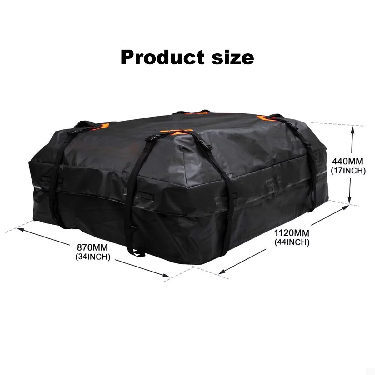 Htovila 600D Waterproof Cargo Bag Car Roof Cargo Carrier Universal Luggage Bag Storage Cube Bag for Travel Camping