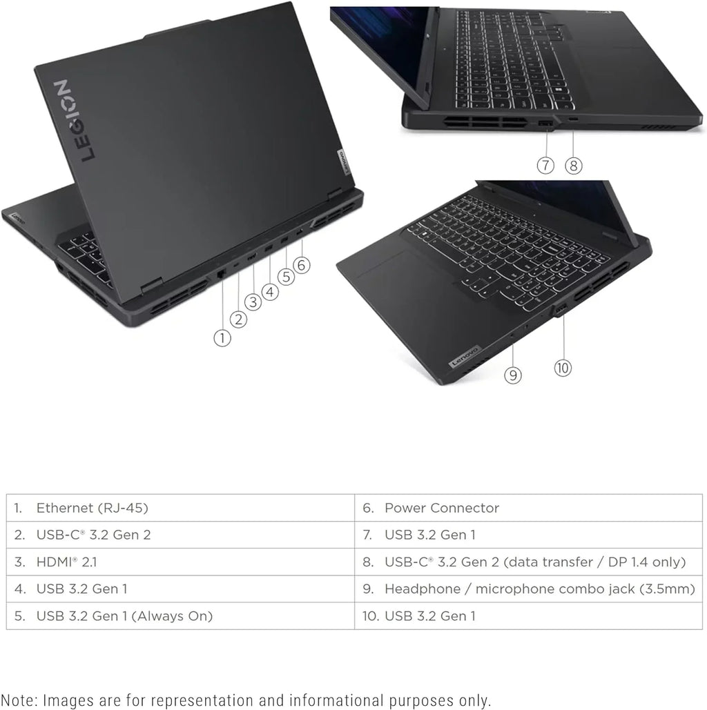 Lenovo Legion Pro 5i Gaming Laptop, 13th Gen Intel Core i7-13700HX, 16   Ram, 2  PCIe , 16" (2560x1600), Nvidia Geforce  4060, Windows 11 Home