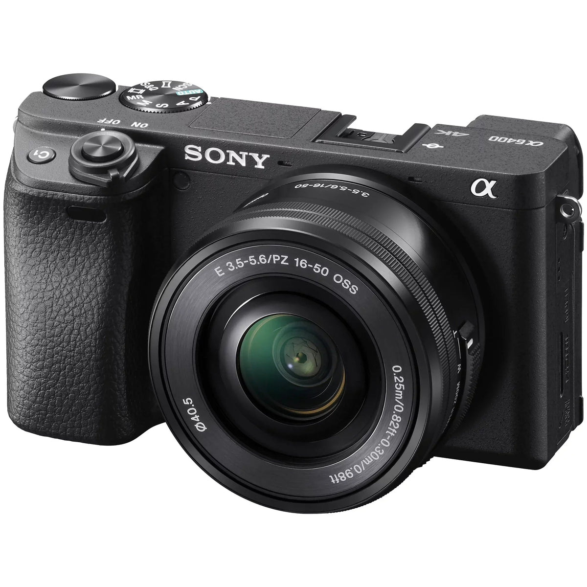 Sony Alpha a6400 Mirrorless Digital Camera with   16-50mm +  55-210mm  Lens + 2 Pack SanDisk 128GB Card + Backpack + ZeeTech Accessory Bundle