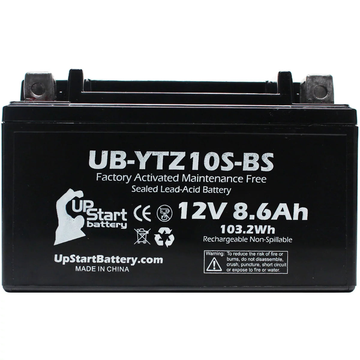 4-Pack UpStart Battery Replacement for 2011 Yamaha Maxam 250CC Factory Activated, Maintenance Free, Scooter Battery - 12V, 8.6Ah, --