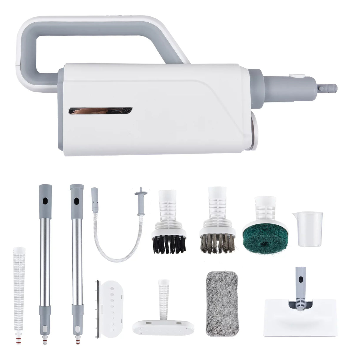 Spirastell Electric mop, Mop 370ml WaterWindow Cleaner Clothes 3 Brush2-levelHandheld Cleaner Floor Water2-levelWith 3 Clothes HeadFloor Steamer 370ml
