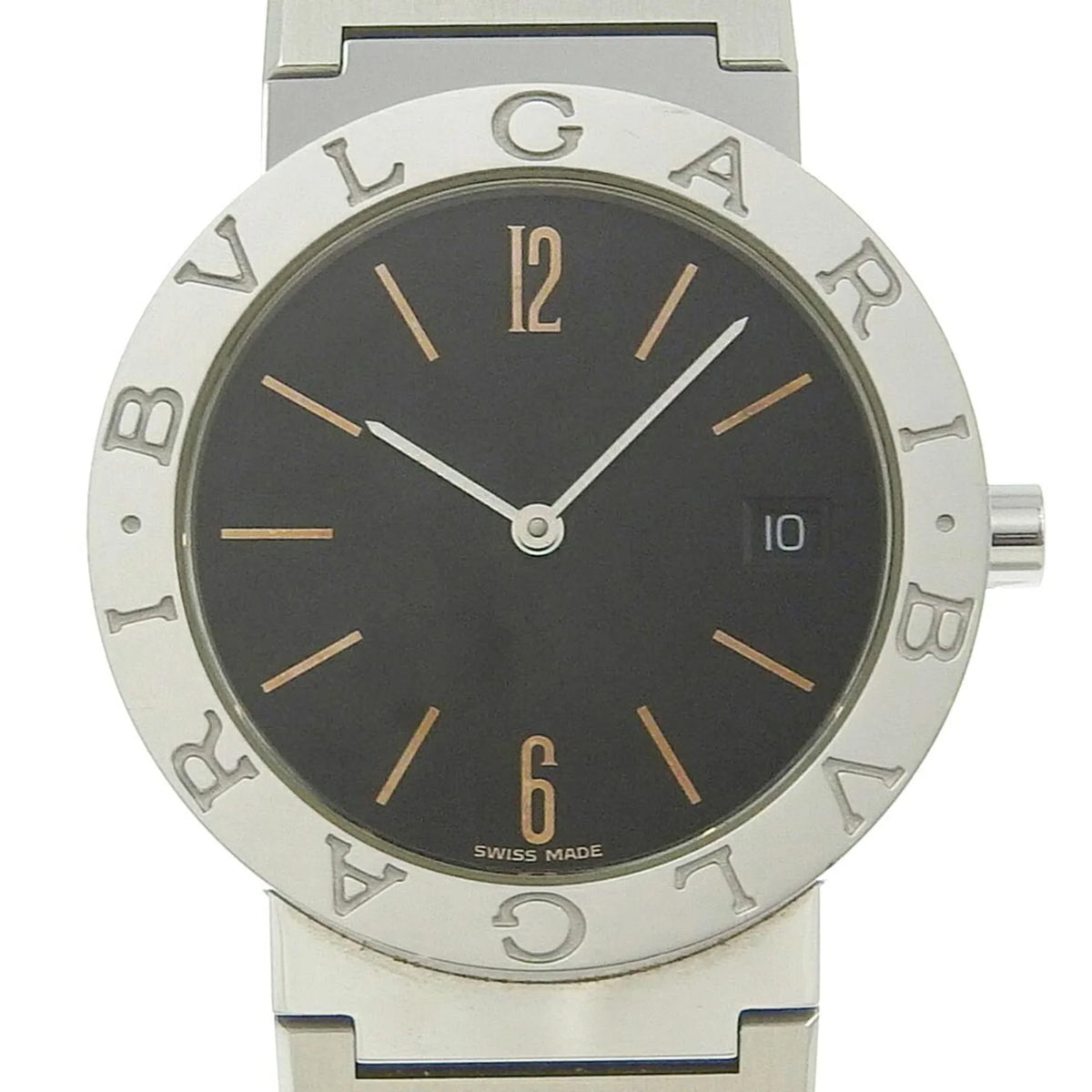 Pre-Owned Bvlgari  Watch  Stainless Steel Quartz Analog Display Black Dial Bulgari Men's  (Fair)