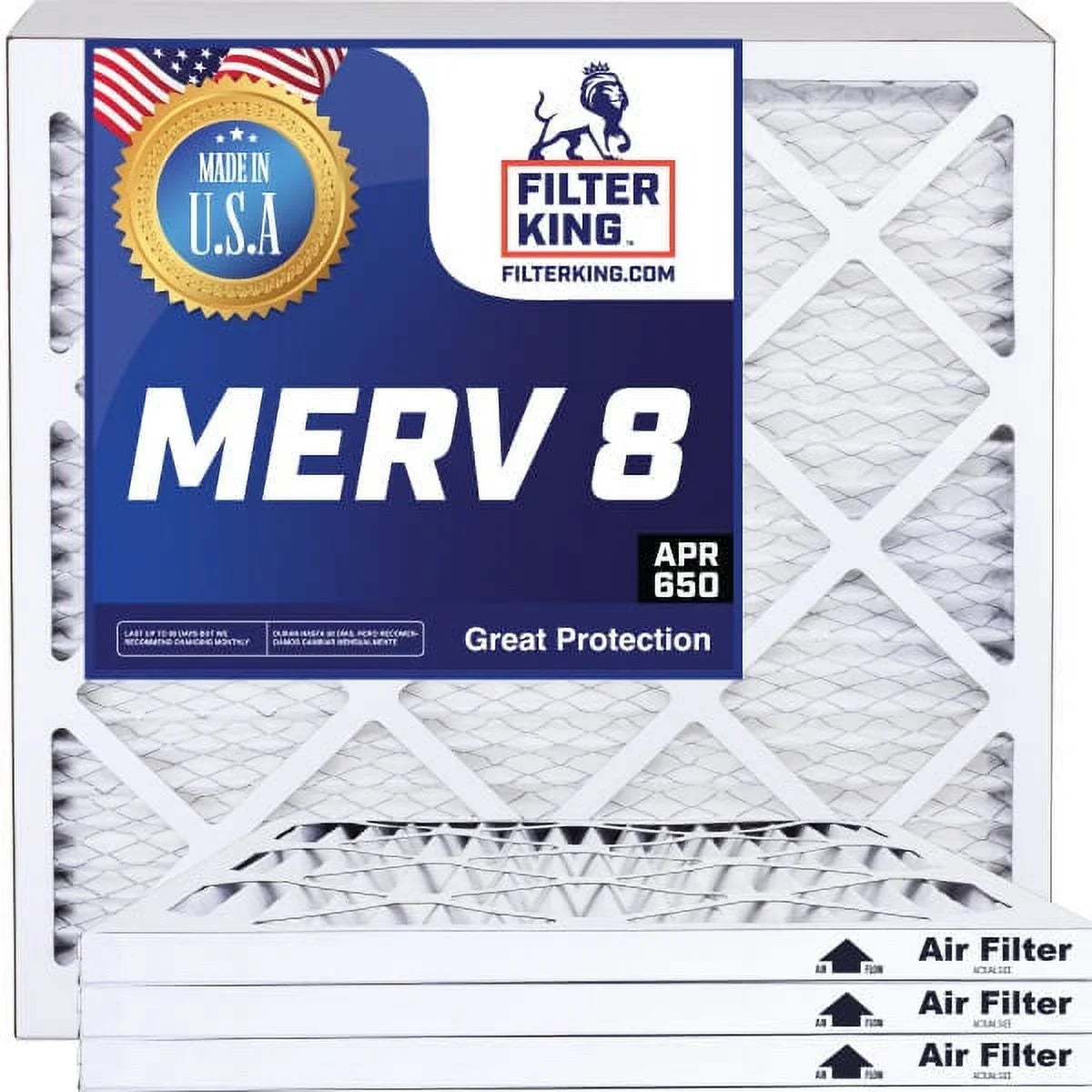 Filter King 9x16.5x1 Air Filter | 4- |  8  Pleated / Furnace Filters |    | Actual Size: 9 x 16.5 x .75"
