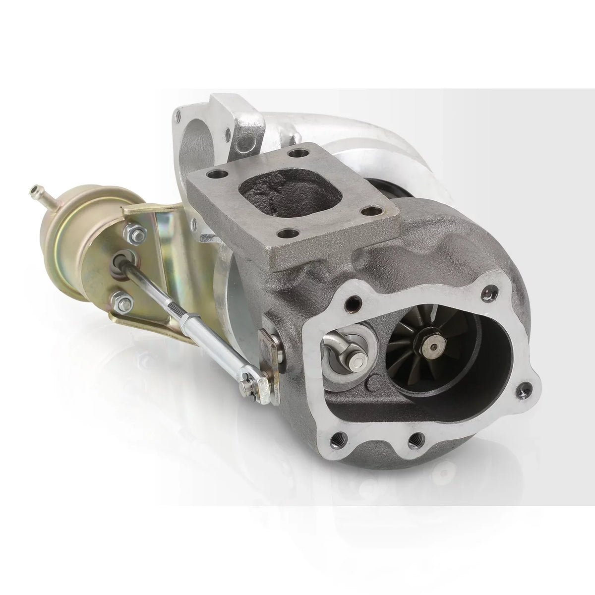 Distributors   Hybrid Turbo Charger Oil & Water Cooled Turbocharger + Wastegate 0.86 / Turbine 0.60  Compressor Ball Bearing 5-Bolt Outlet Flange Compatible/Replacement For Universal Car