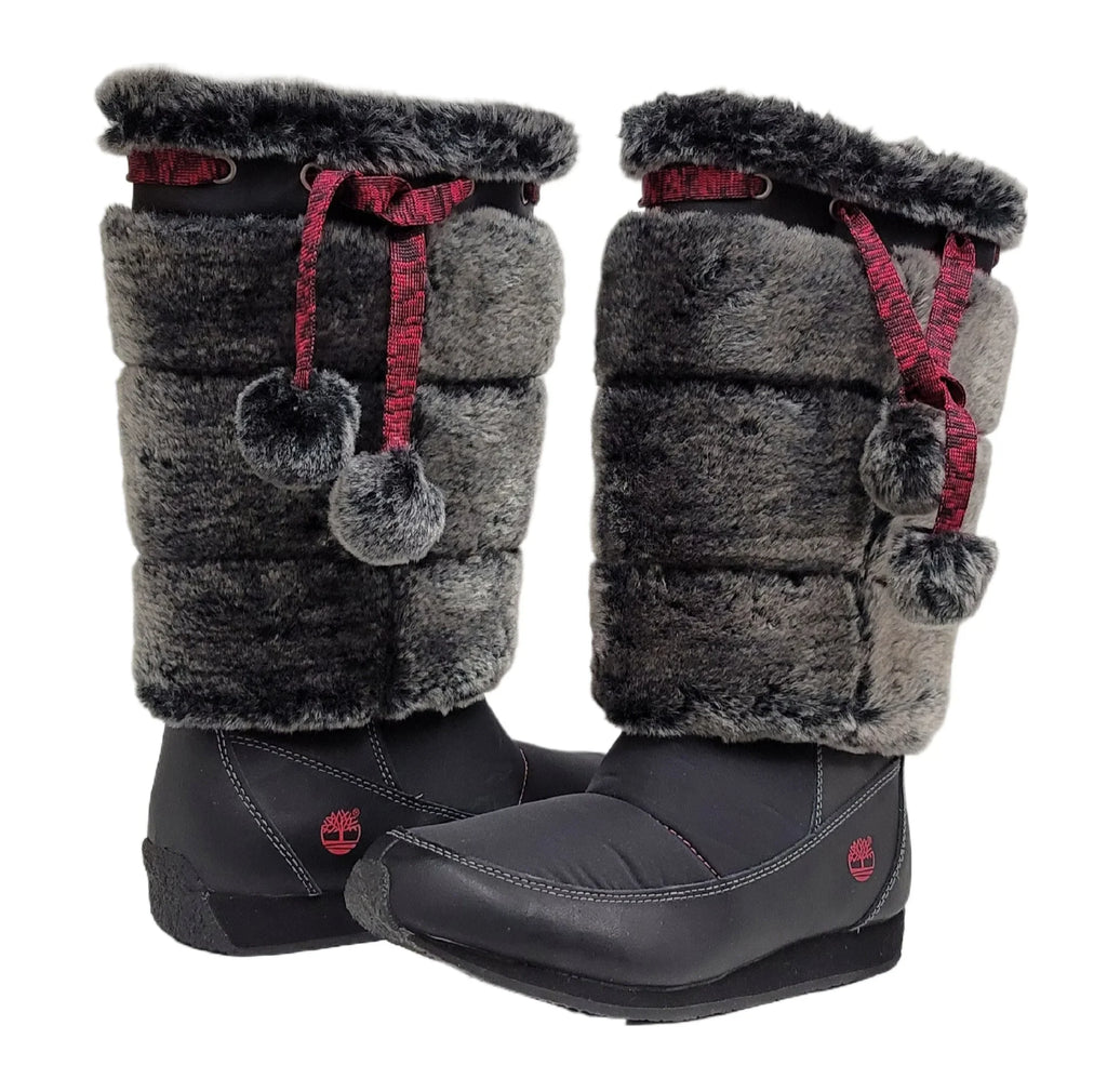 Timberland Preschool Youth Winterberry Tall Fur Medium Boot Black 59794 size 13.5