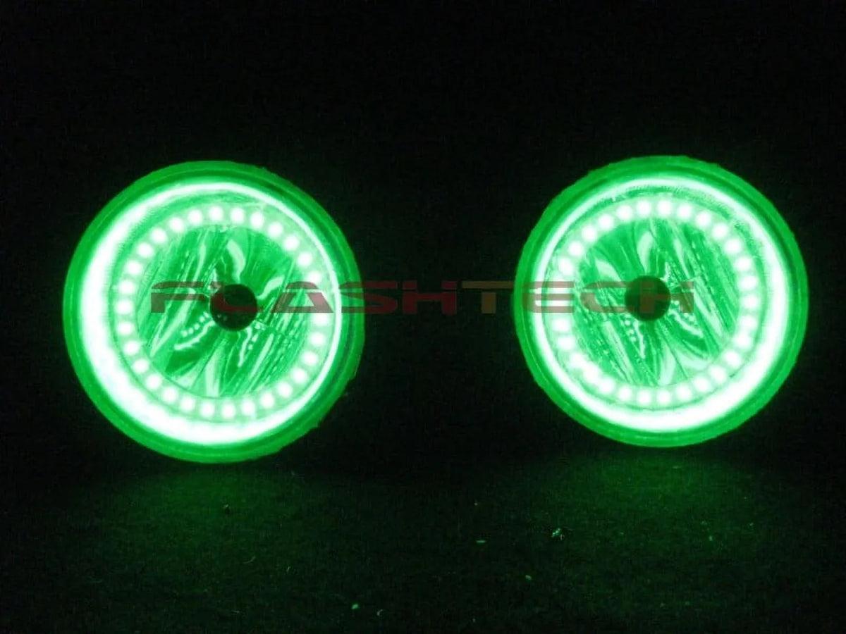 Flashtech   Multi Color Halo Ring Fog Light Kit for Dodge Caliber 07-12 with .3 Fusion Color Change Wifi Remote