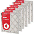 SpiroPure 9.38x9.38x1  11 Pleated Filter Air Filters - Made in  (6 Pack)