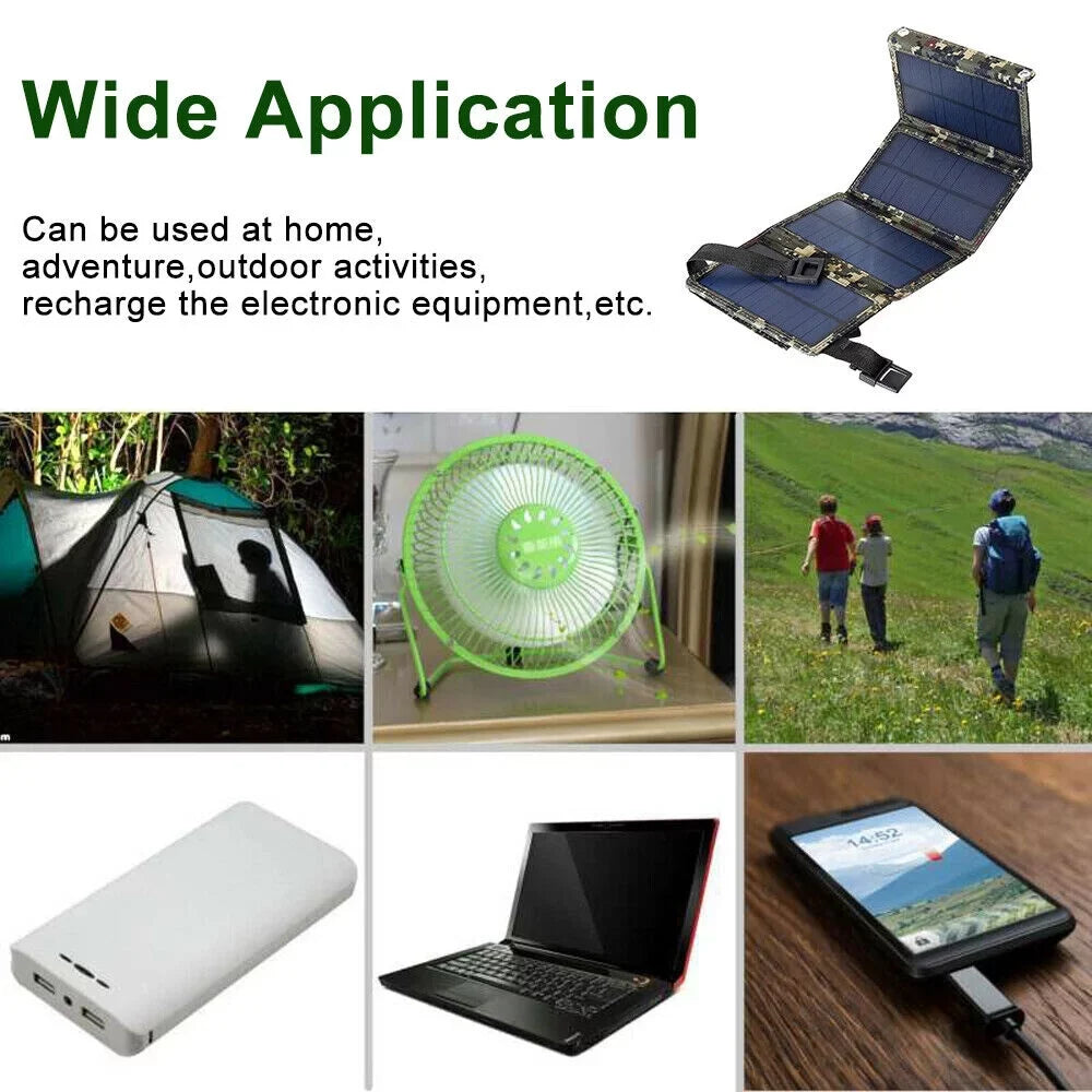 Jahy2Tech Foldable Outdoor 80W  Solar Panel Portable Phone Charger Camping Hiking Rechargeable Battery High Quality