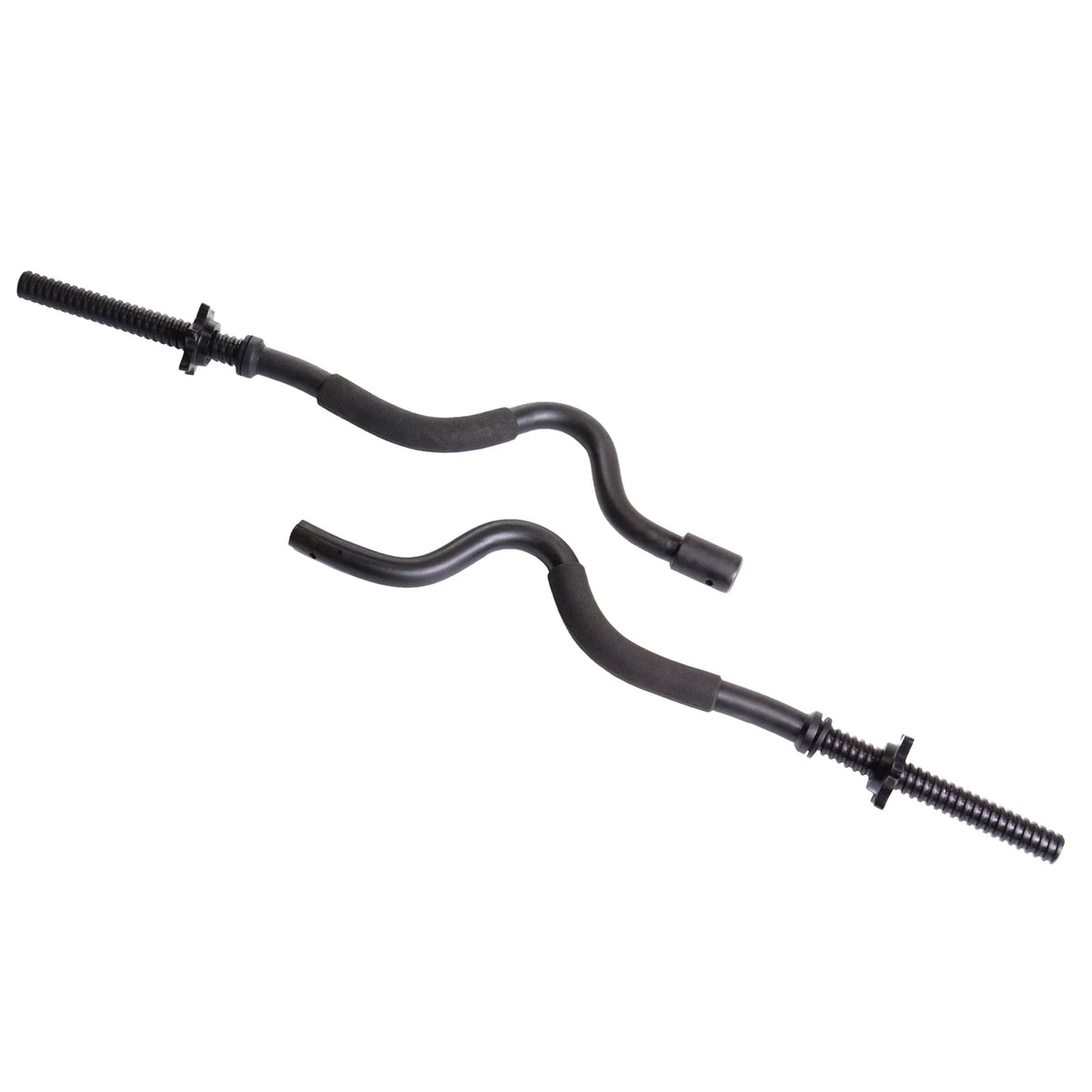 Barbell Standard Combo Curl Weight Bar with 40 lb Cast Iron Weight Plate Set