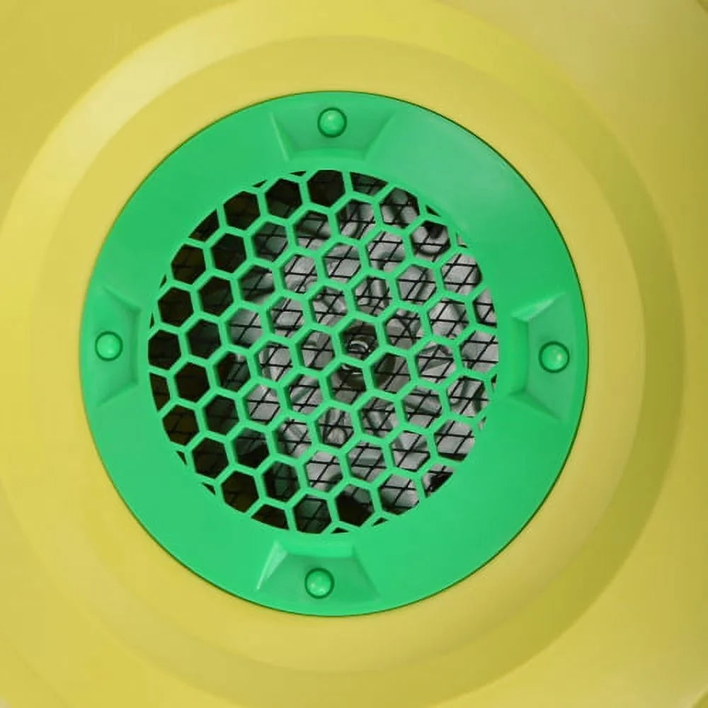 680  Air Blower, Pump Fan for Inflatable Bounce Castle, Water Slides, Safe, Portable - Yellow and Green