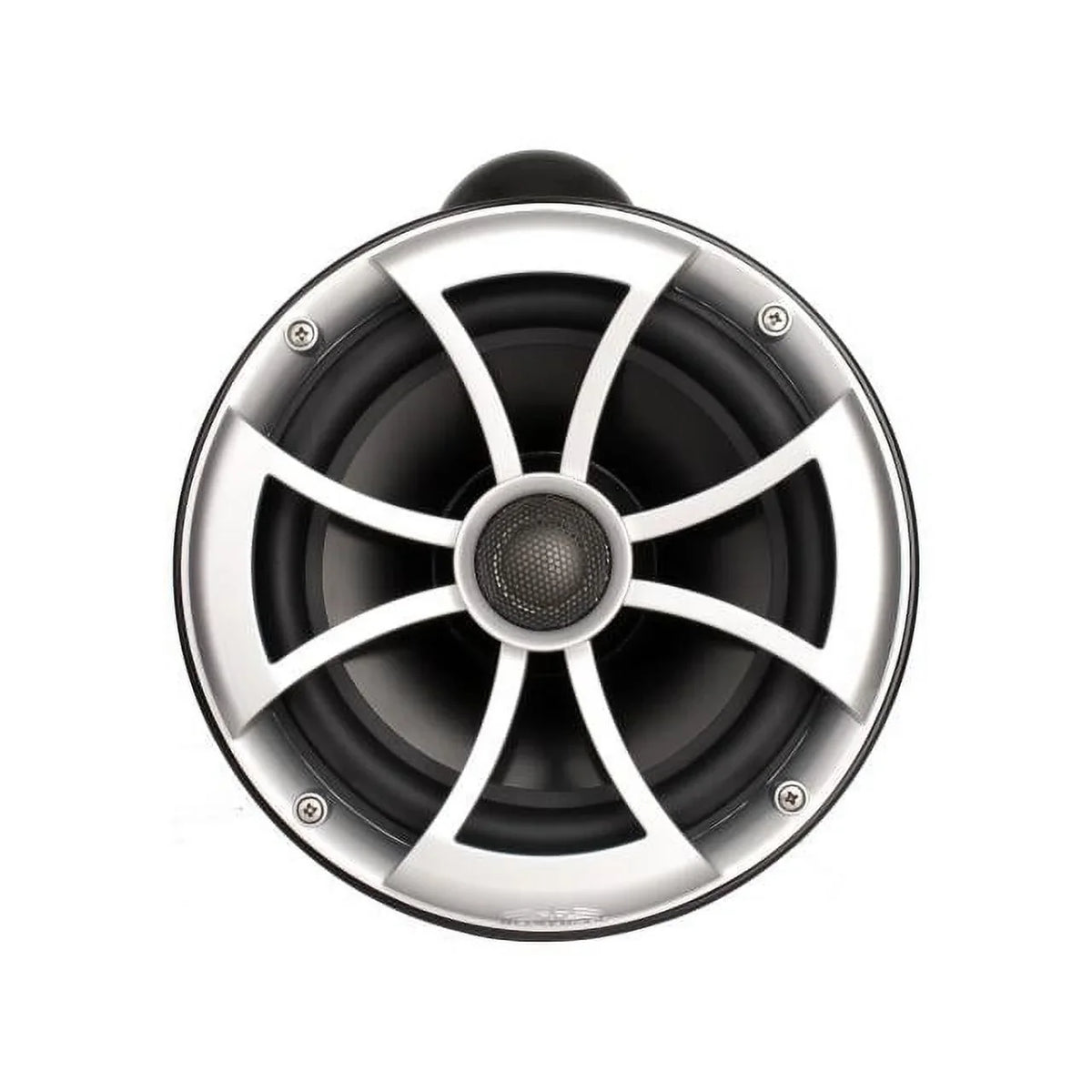 Wet Sounds - 8" Black Tower Speakers with Stainless Steel  Fixed Clamps &  600 Watt Amplifier