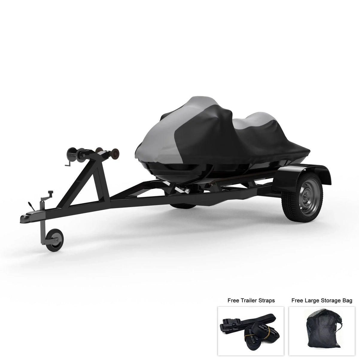 Weatherproof Jet Ski Cover For     155 130 2014-2016 -  / Black Color - All Weather - Trailerable - Protects from Rain, Sun,  Rays, And More! Includes Trailer Straps And Storage Bag