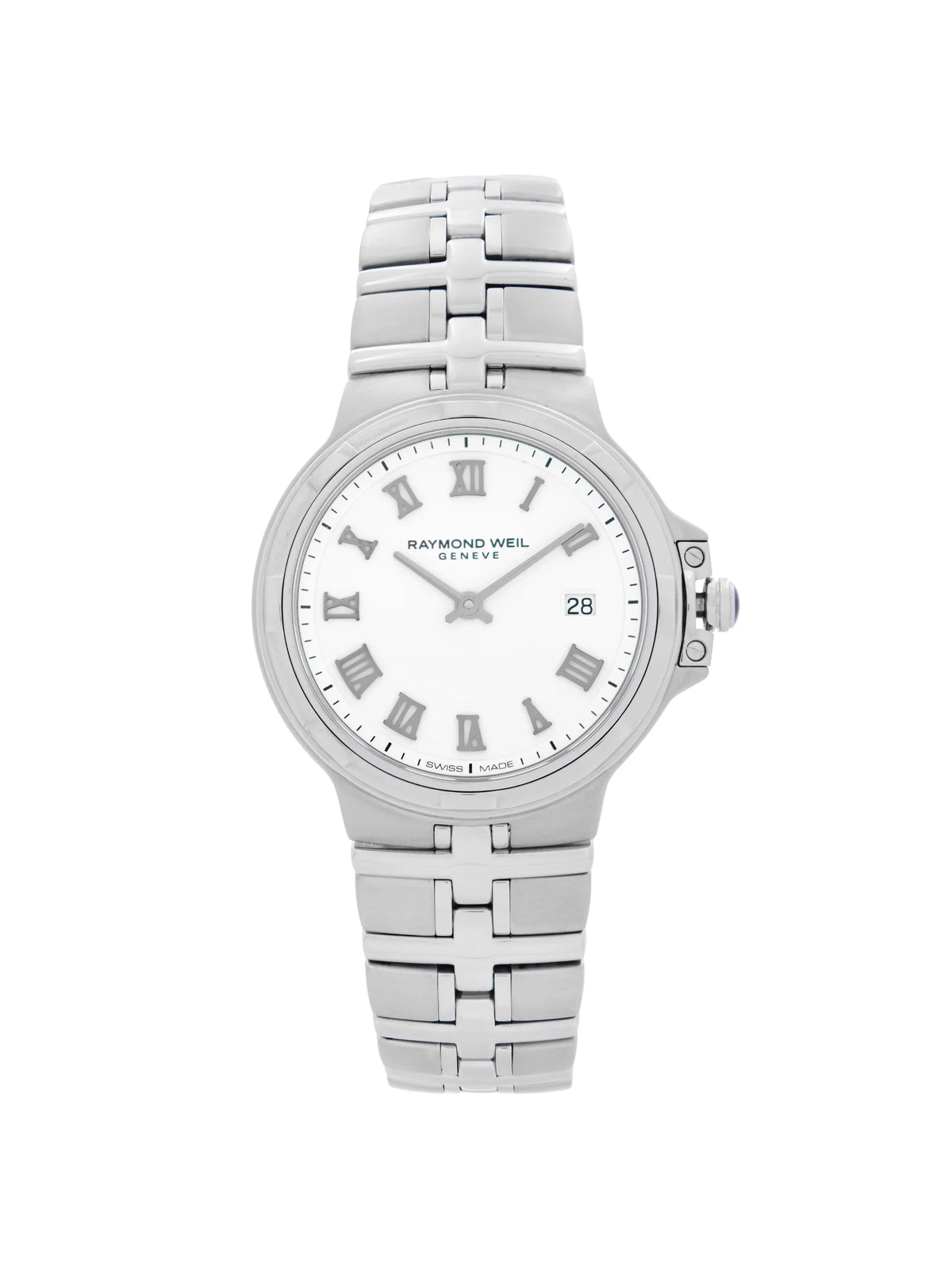 Raymond Weil Parsifal Steel White Roman Dial Quartz Ladies Watch 5180--00300