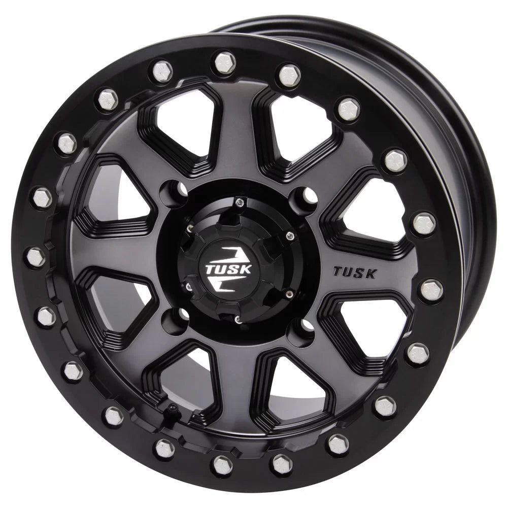 4/137 Tusk Uinta Beadlock Wheel 15x7 5.0 + 2.0 Gunmetal/Black For Can-Am Defender  Pro Lone Star 2021-2022