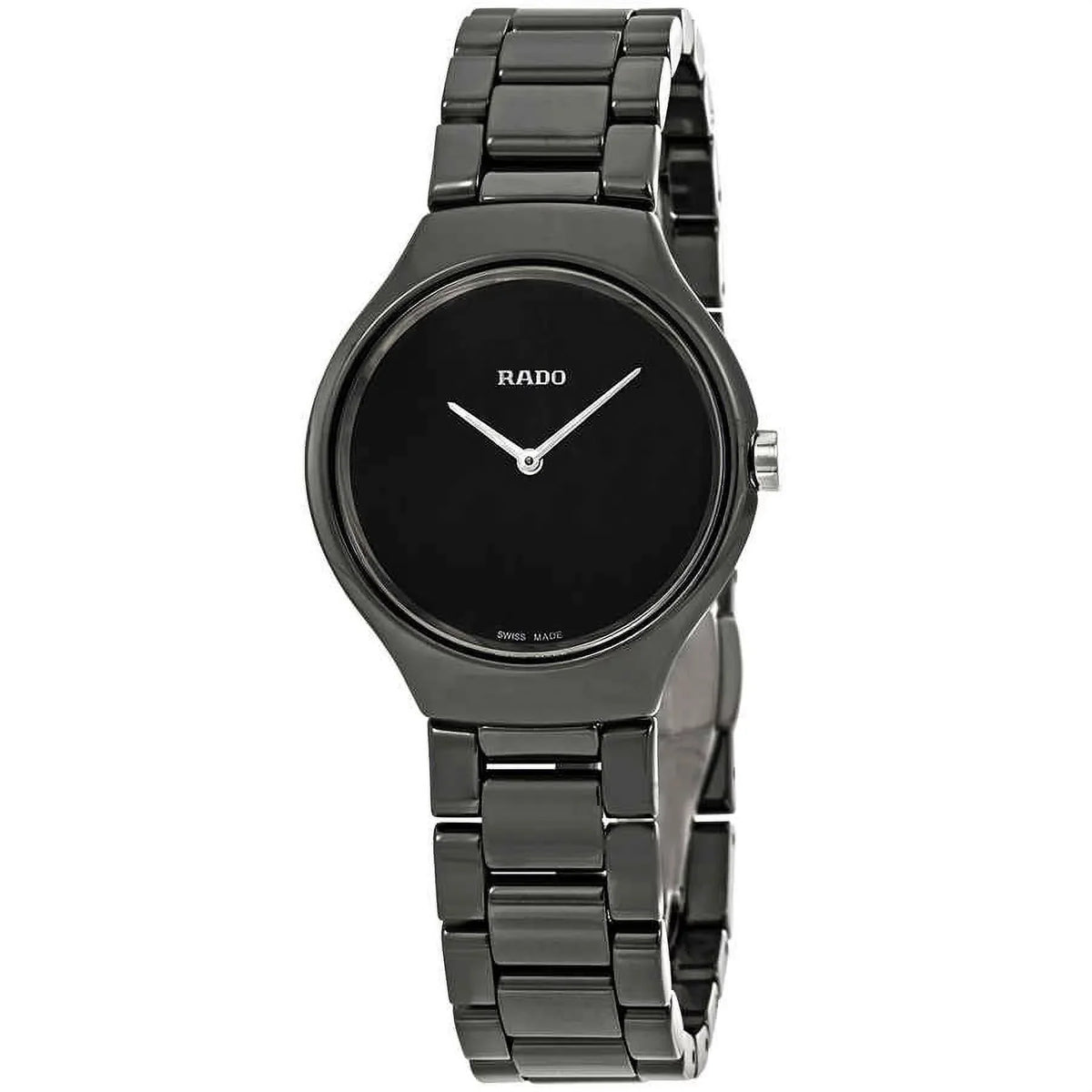 Rado True Thinline Black Dial Ladies Watch