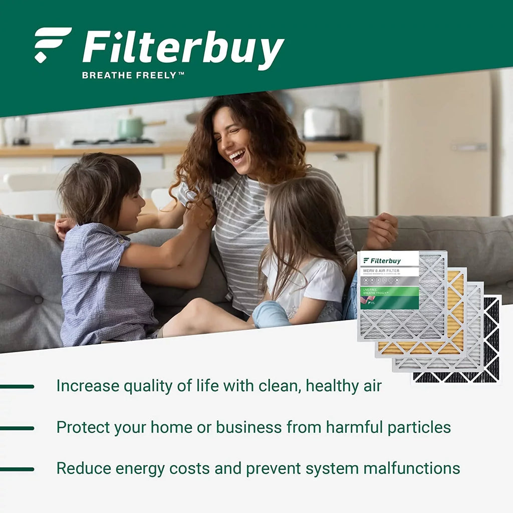 Filterbuy 13x20x1  11 Pleated   Furnace Air Filters (4-Pack)