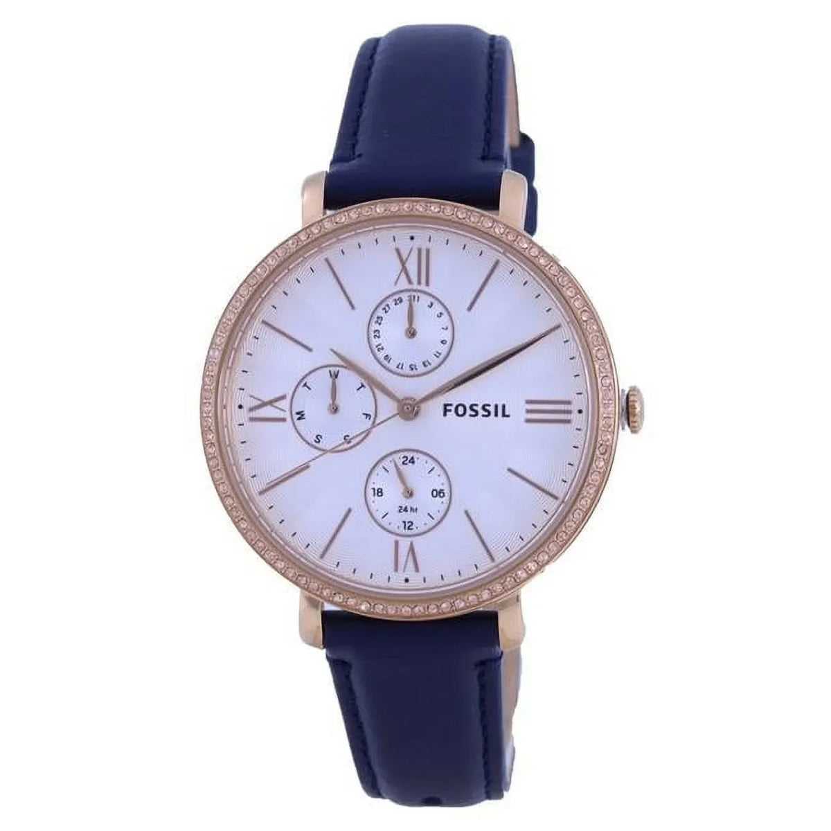 Fossil Jacqueline Multi-Function Quartz Crystal Silver Dial Ladies Watch