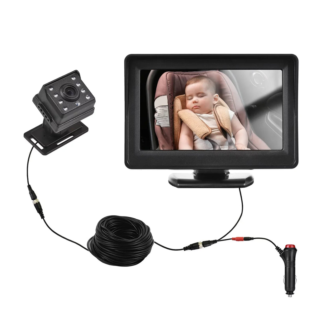 Anself Invigilator Baby Car Mirror Camera with 150° Wide View for Rear Facing Seat and 1080P  Video Display