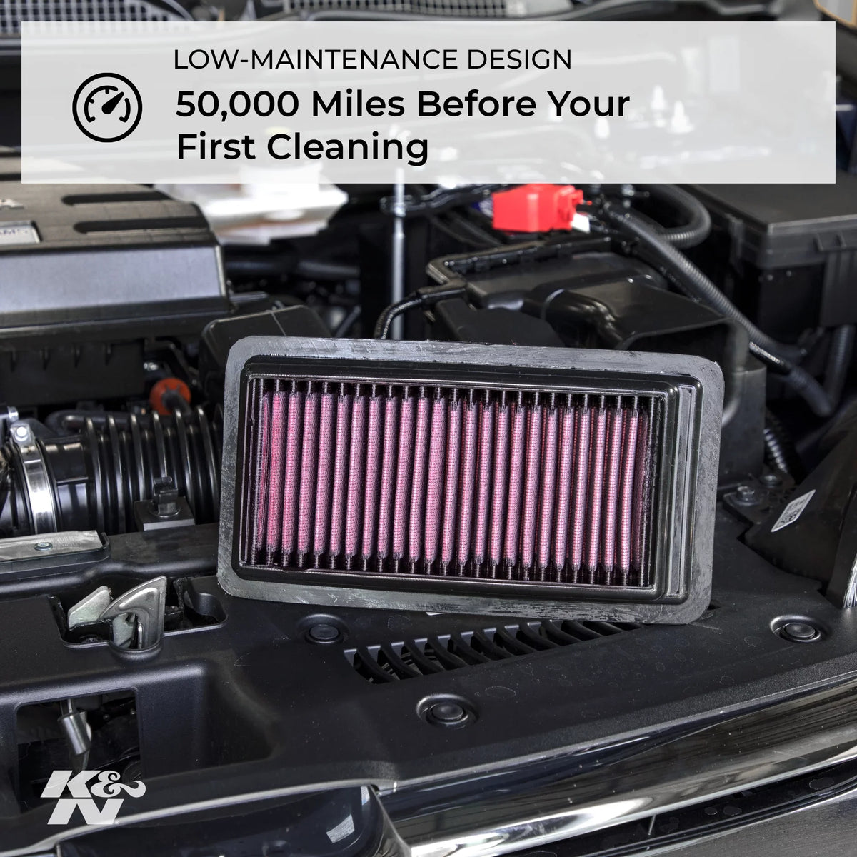 & Engine Air Filter: High Performance, Premium, Washable, Replacement Filter: 2013-2016  (Genesis Coupe), 33-2481
