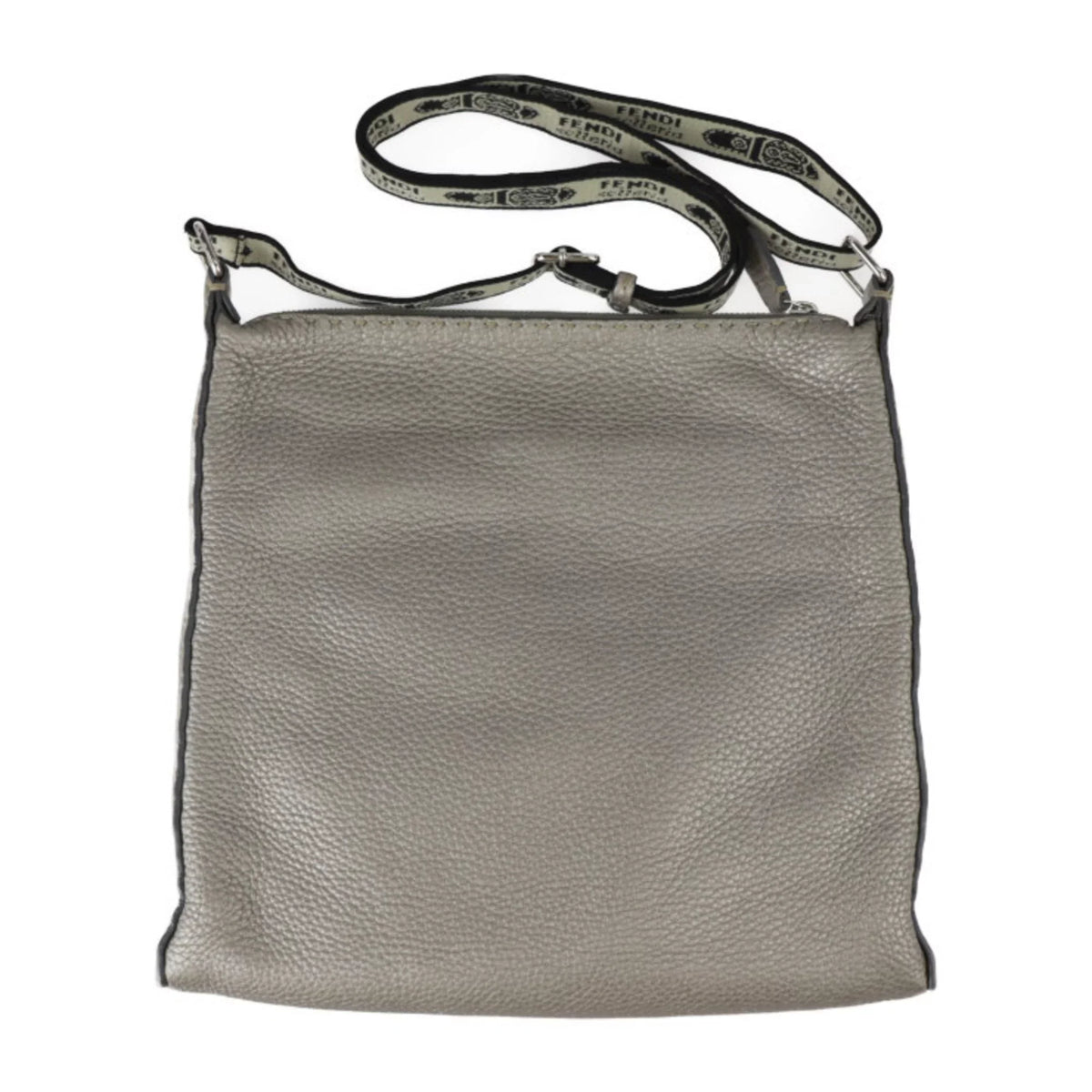 Pre-Owned  Fendi Selleria Shoulder Bag 8BT109 Leather Bronze Silver Metal Fittings Diagonal Hanging (Good)