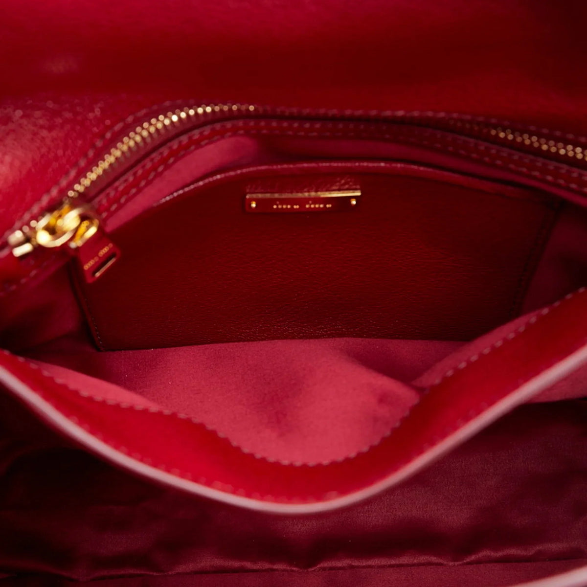 Pre-Owned Miu Miu Miu Madras Bicolor Handbag Shoulder Bag  Orange Red Leather Ladies  (Good)