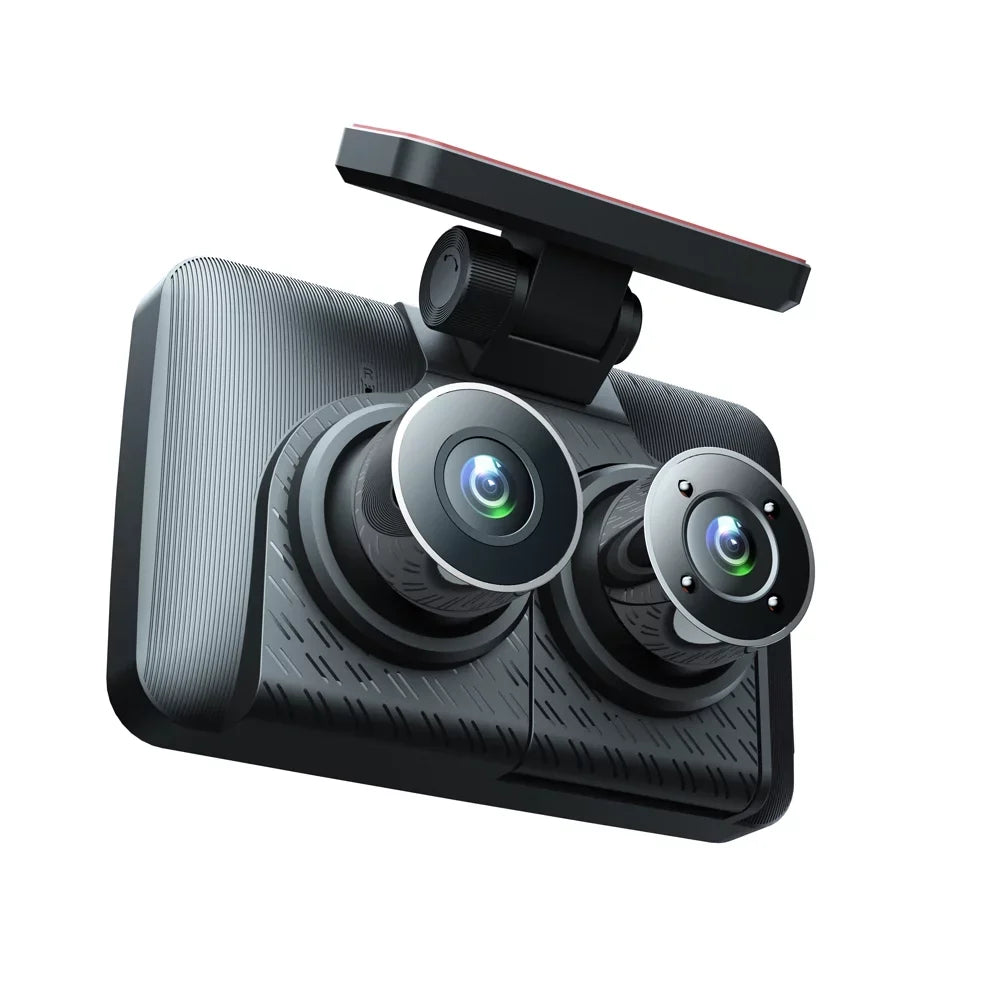 Apexeon 4in Clear Car Rearview Mirror Dash Cam, Car Video Recording Camcorder, Auto Safety Driving Recorder