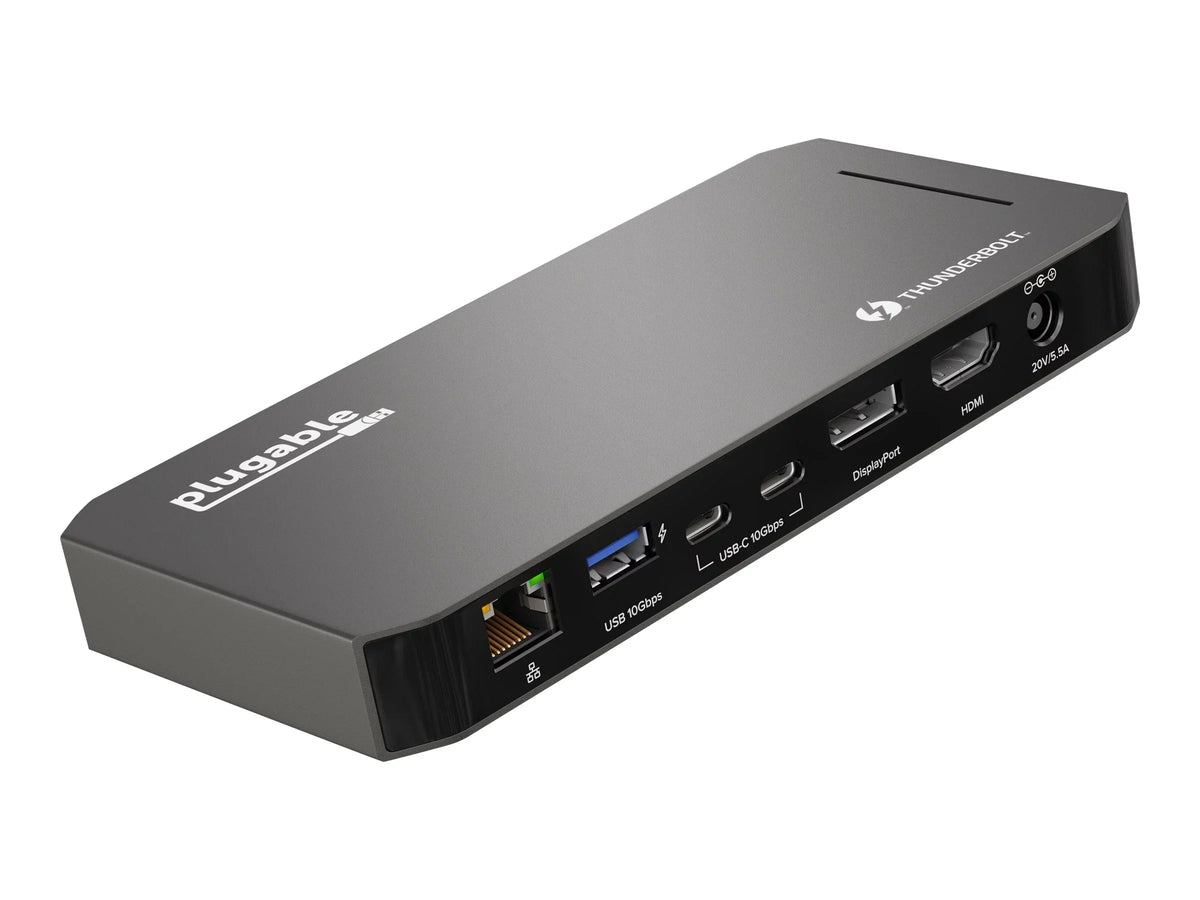 Plugable - and Thunderbolt Dock - 40Gbps with 96W Charging, Compatible with Mac and Windows Laptops, DisplayPort and , 2x -, 3x  3.0, Gigabit Ethernet, Audio Jack