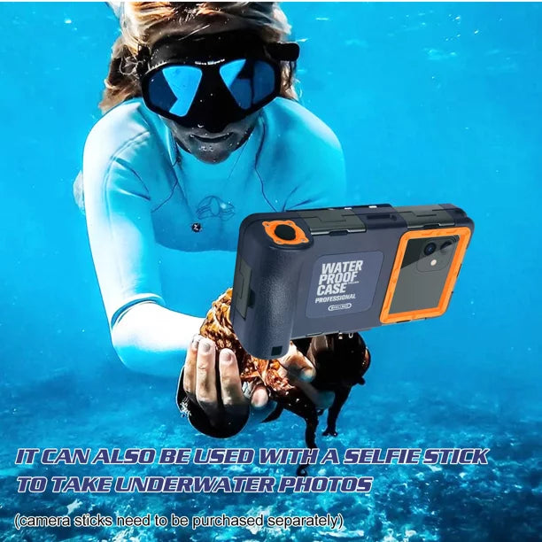 UrbanX Professional [15m/50ft] Swimming Diving Surfing Snorkeling Photo Video Waterproof Protective Case Underwater Housing for Lenovo  Note And all Phones Up to 6.9 Inch  with Lanyard