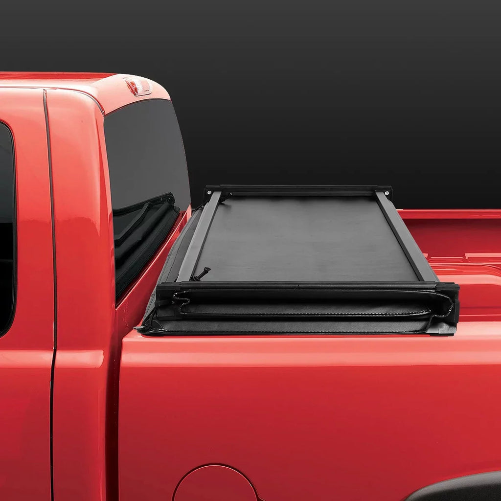 Motoring --057 For 2014 to 2019 toyota Tundra 6.5' Bed Fleetside Adjustable Tri -Fold Soft Top Trunk Tonneau Cover 15 16 17 18