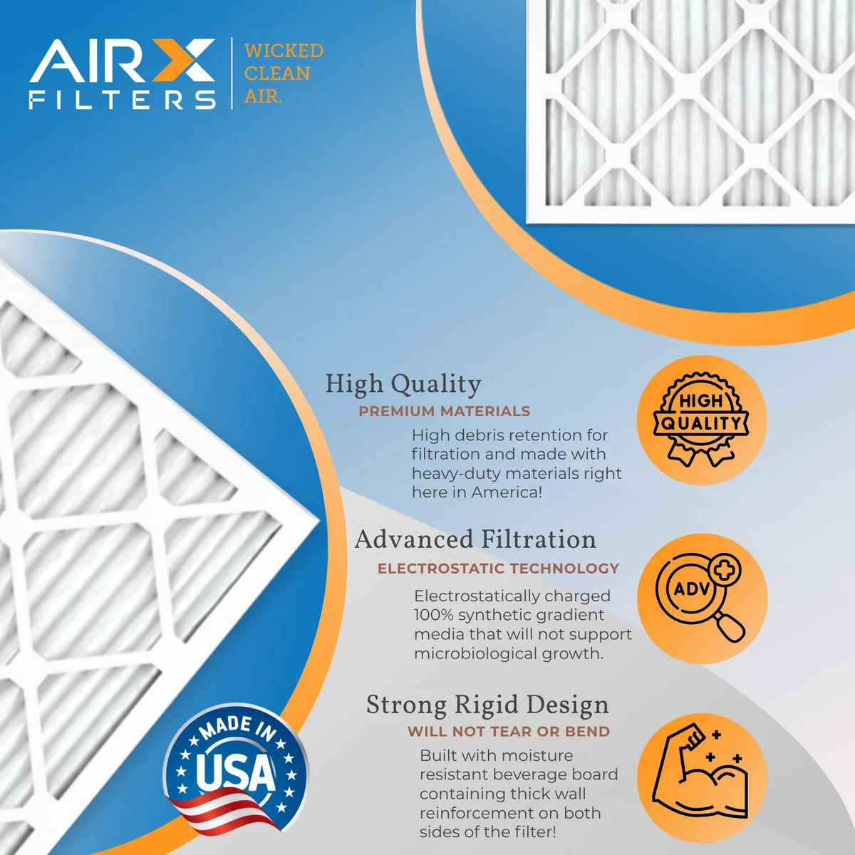 24x36x1 Air Filter  13 Comparable to  1500 - 2200 &  9 Electrostatic Pleated Air Conditioner Filter 6 Pack   Premium  Made 24x36x1 Furnace Filters by     .