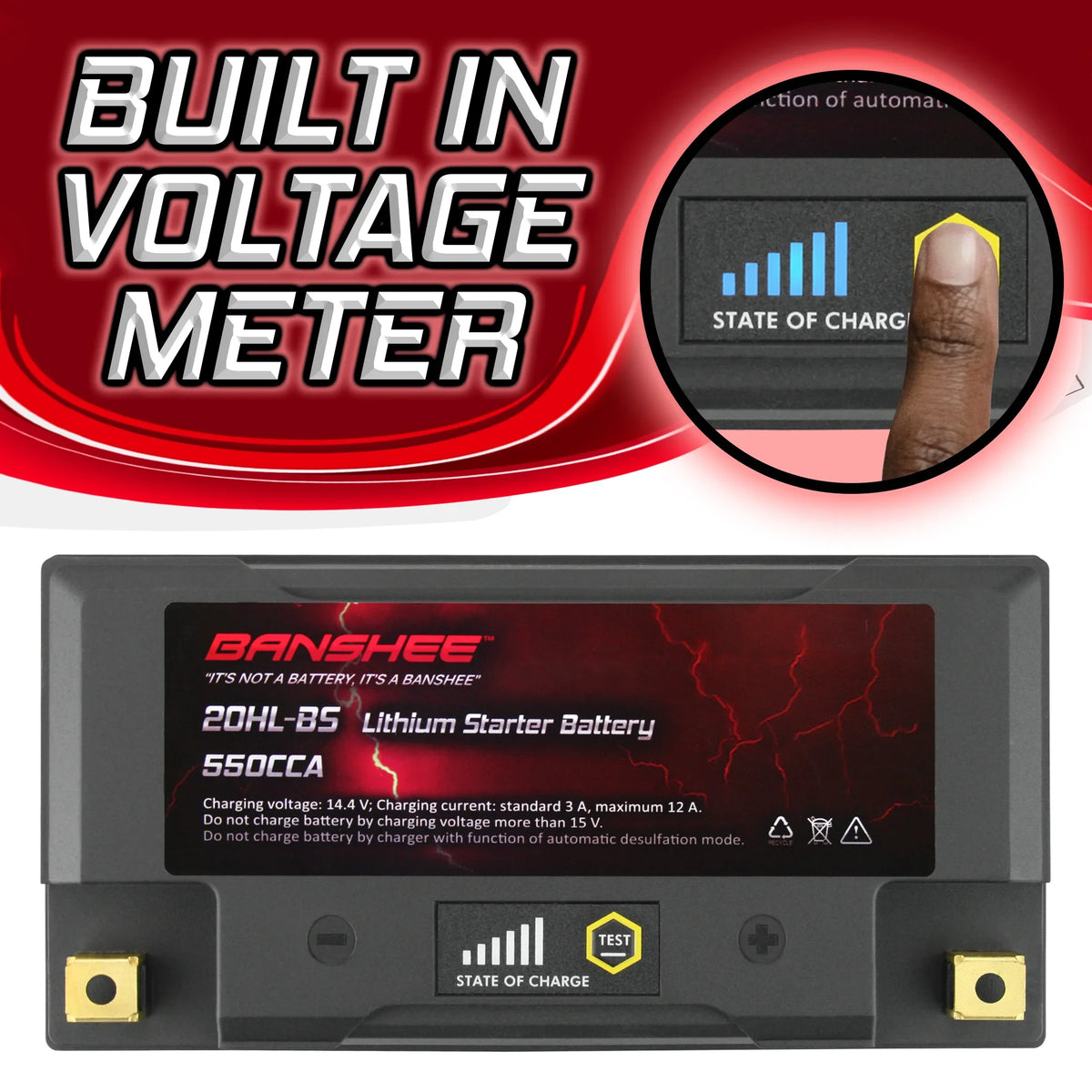 Banshee 20L- LiFePO4 Motorsports Battery Compatible with Yamaha  WaveRunner   2008 to 2012